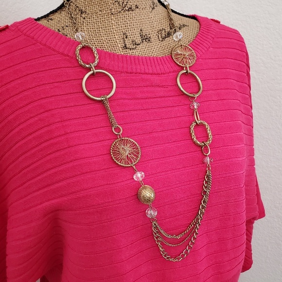 Joseph Sweaters - •Joseph A.•Deep pink/rose button detail sweater•XL